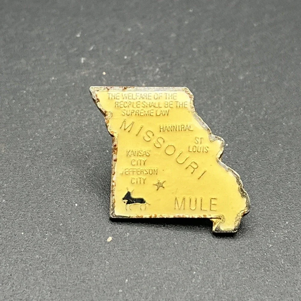 Missouri Mule St Louis‎ State Outline United States Of America Lapel Hat Pin
